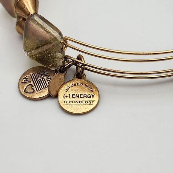 Alex & Ani Gold Beaded Spike Bracelet - Picture 4 of 5